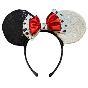 Disney Villains Cruella Ears Sequin NEW